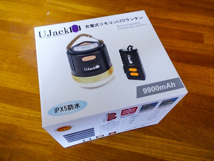 UJack「充電式LEDランタン」のパッケージ